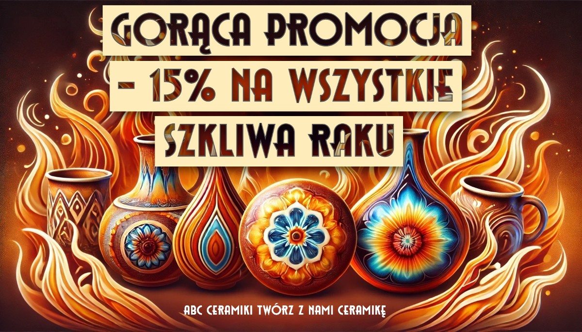 You are currently viewing Dzielimy się z Tobą radością z okazji największego wydarzenia społeczności Ceramików w Polsce. Z okazji 6. Edycji Festiwalu w Pieckach u nas Letnia promocja na Szkliwa do Raku!